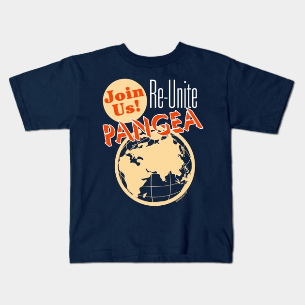 Reunite Pangea Kids T-Shirt by jrotem